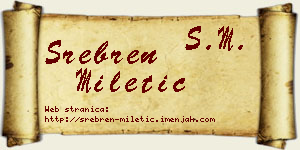 Srebren Miletić vizit kartica